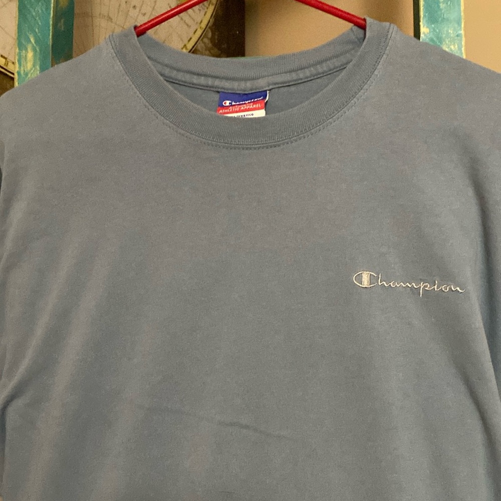 Vintage champion crewneck t shirt embroidered logo men’s XL